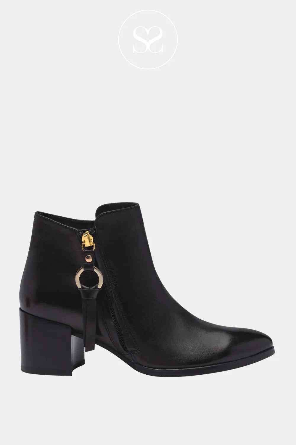 REGARDE LE CIEL BLACK POINTED ANKLE BOOTS - TAYLOR-01 IRELAND