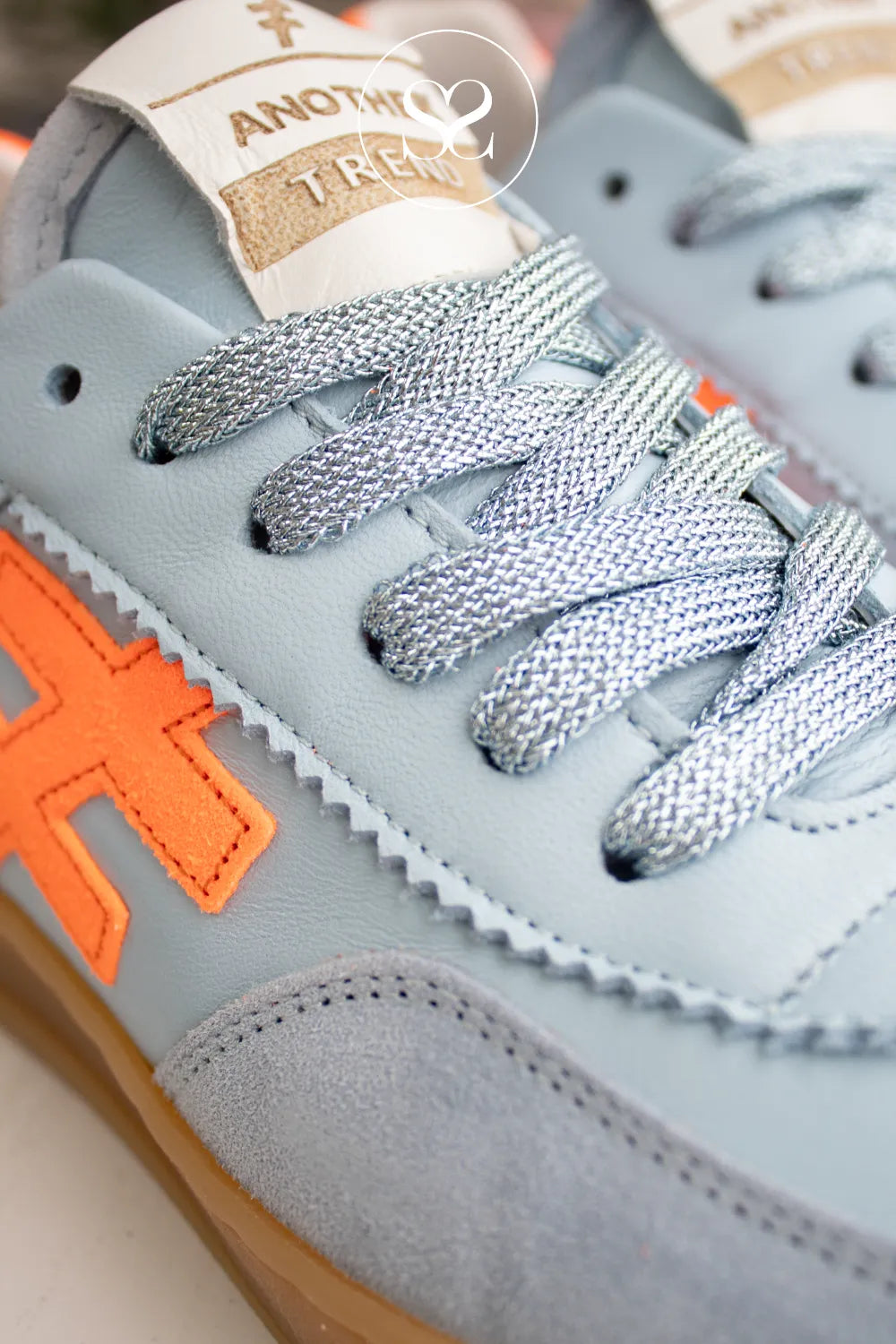 Another Trend Blue Trainers - A032-0429 lace up style trainers and removable insole for a custom fit