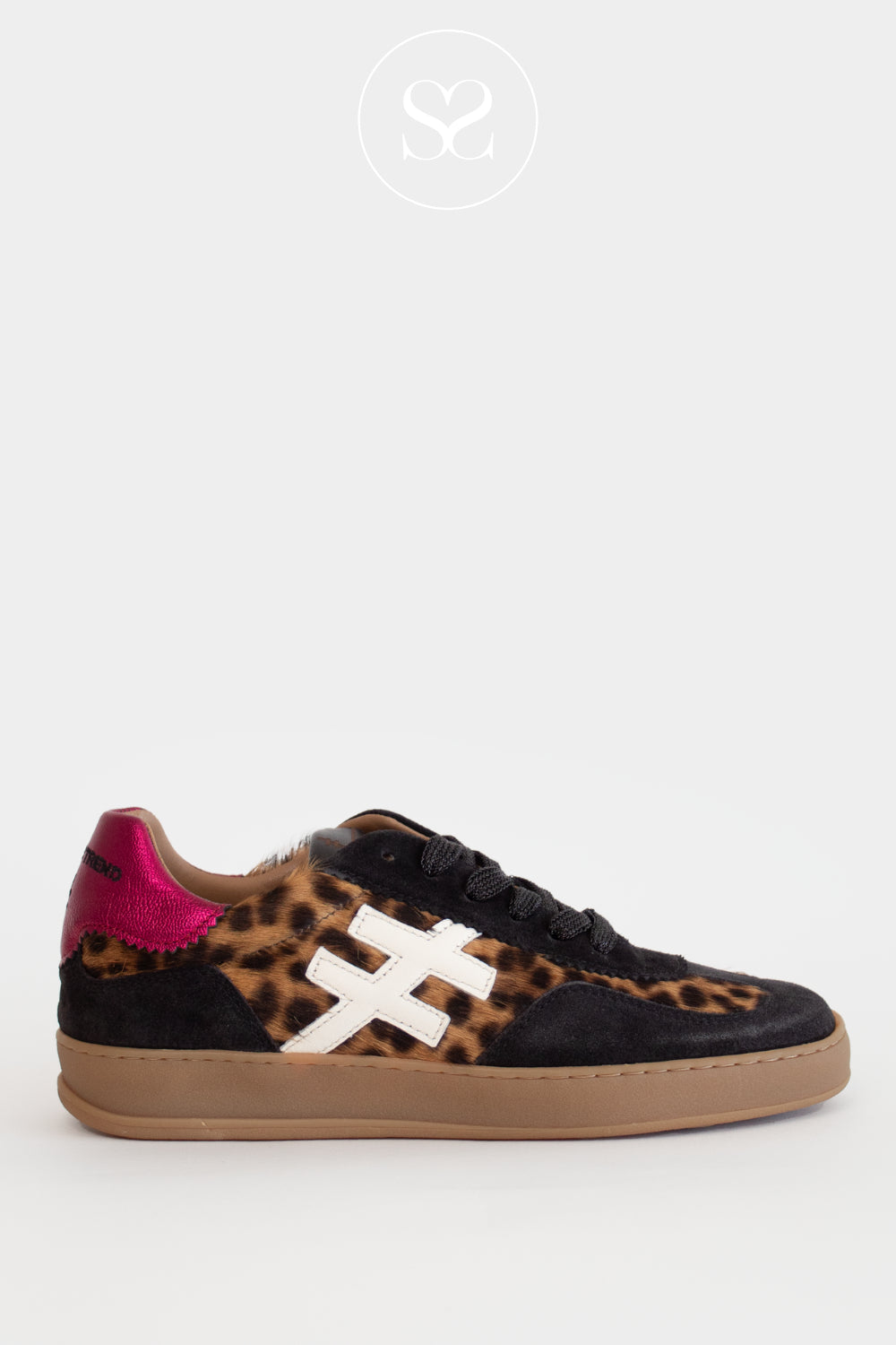 Another Trend Black & Leopard Print Trainers - A032-W4 Iconic II for women in Ireland