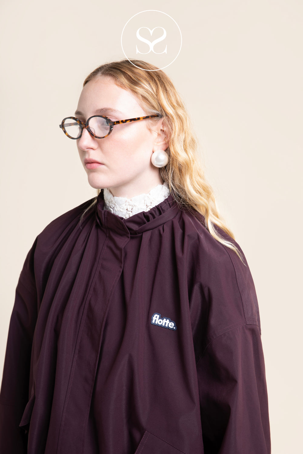 Flotte Burgundy Waterproof Hooded Jacket  - Garance