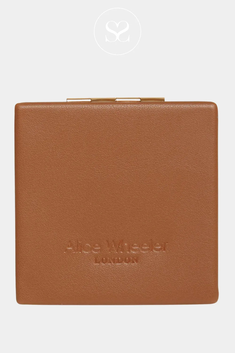 ALICE WHEELER TAN VIENNA COMPACT MIRROR AW6084