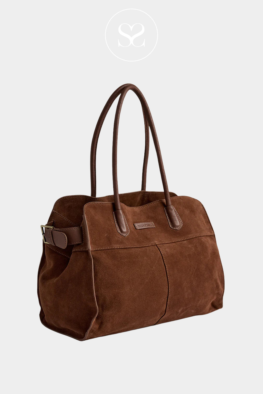 Depeche Tan / Brown Suede Shopper / Tote Bag - 16640 IRELAND