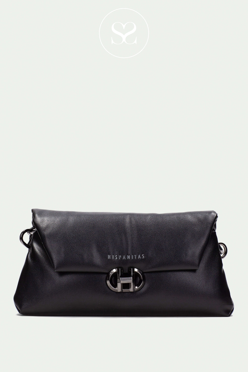 HISPANITAS BLACK CLUTCH HANDBAG BI254157