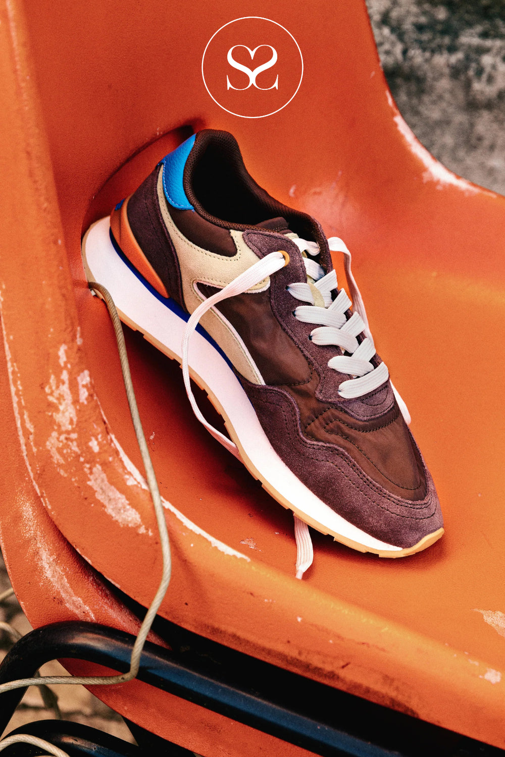 Hoff city Dopmaine trainers in Brown suede finish