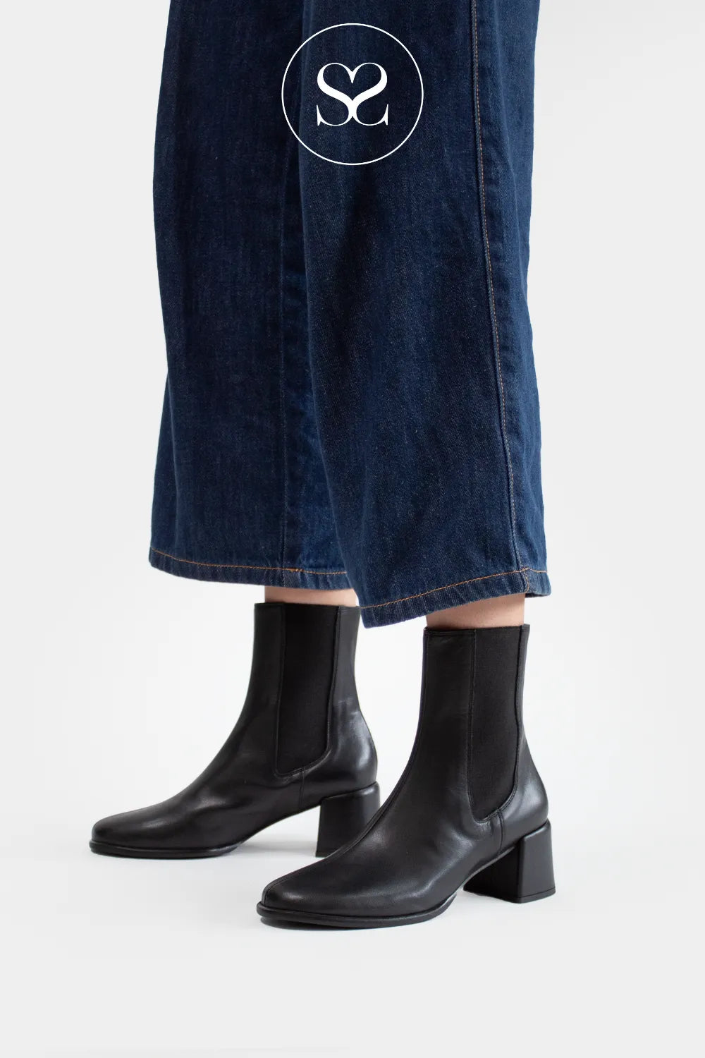 ANGEL ALARCON BLACK HEELED CHELSEA BOOTS - YTELAS