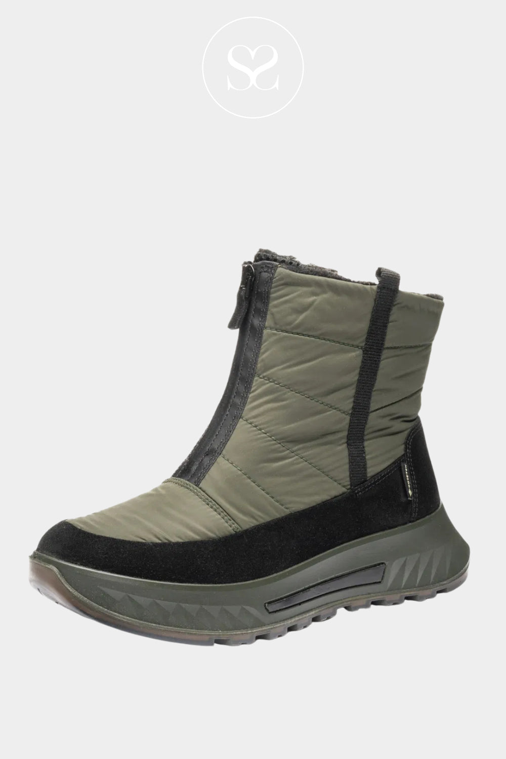 ARA GREEN/BLACK GORE-TEX TRAINER BOOTS 12-26409