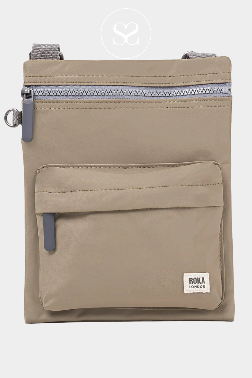 Roka Taupe Waterproof Crossbody Messenger Bag - Chelsea B