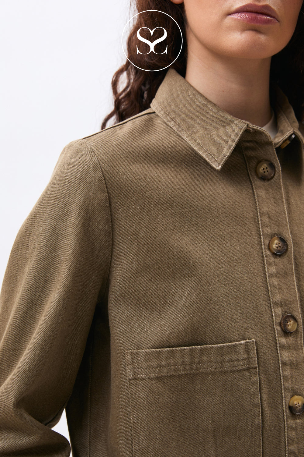 Brown Short Denim Jacket - Marcus