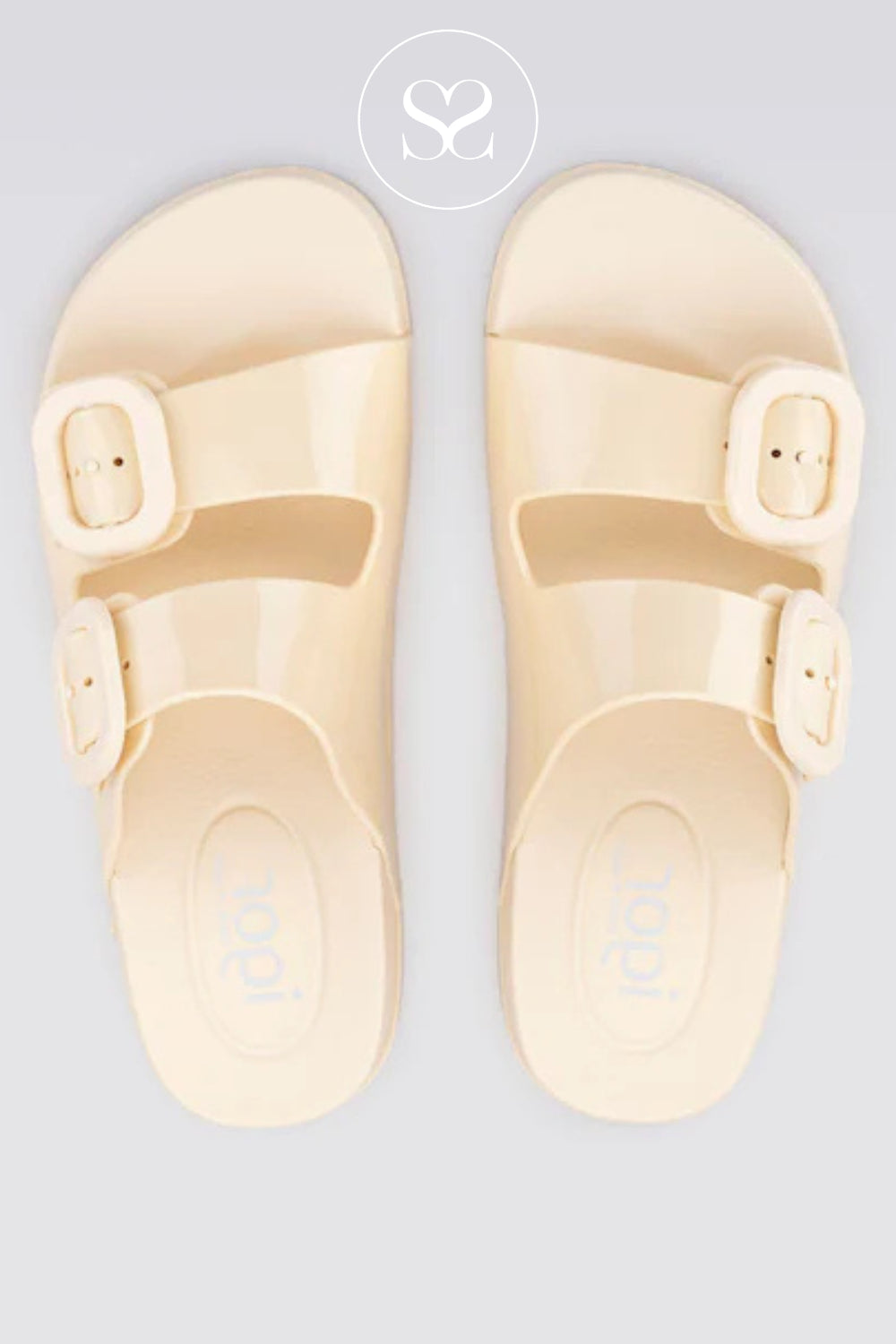 Igor women's poolside sliders for women in cream with adjustable straps