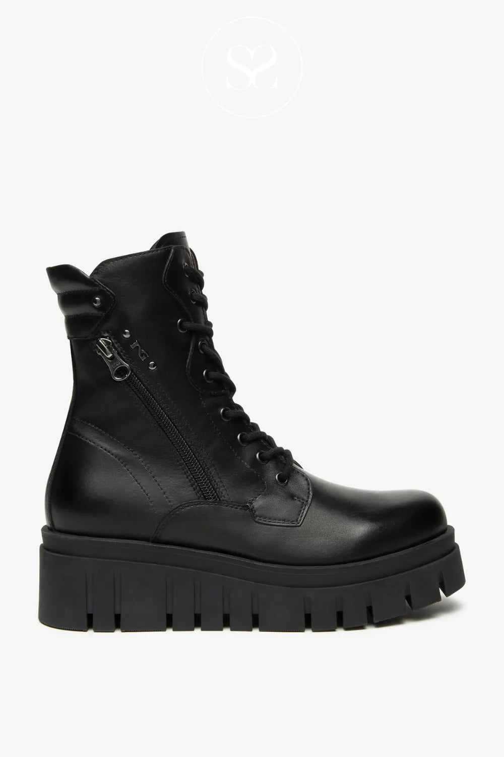 NERO GIARDINI BLACK CHUNKY ANKLE BOOTS I514910D