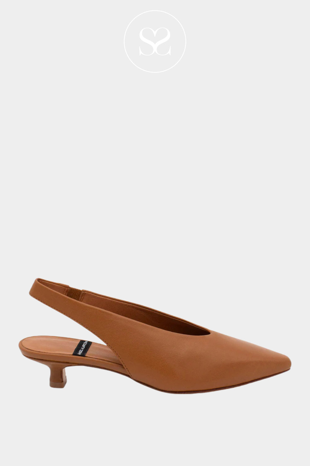 Angel Alarcon Tan Sling-back Kitten Heels Sonia - Ireland