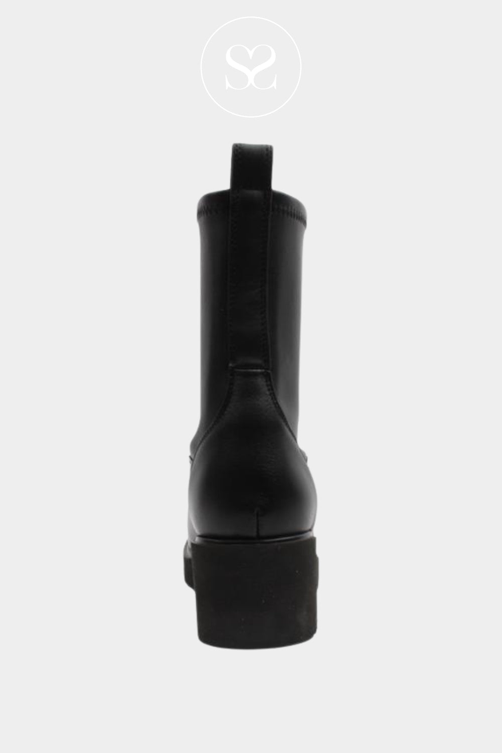 UNISA BLACK ZIP FRONT WEDGE ANKLE BOOTS - JOGIN