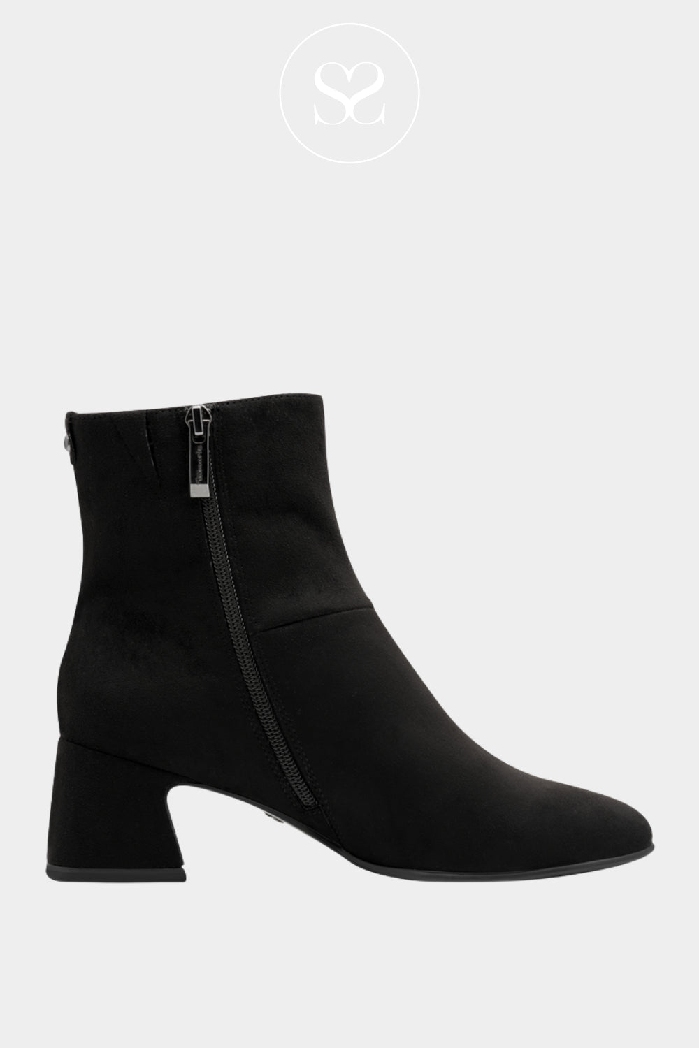 Black suede booties from Tamaris on Ireland