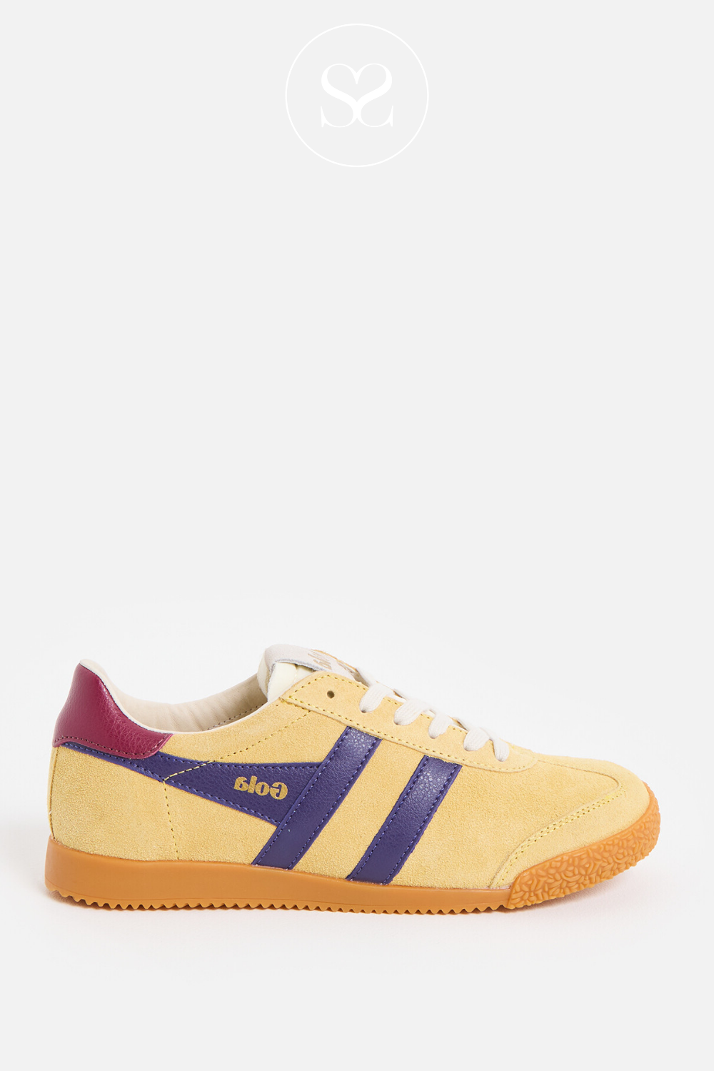 GOLA ELAN CLB538YV POLLEN YELLOW/PLUM/CERISE TRAINERS