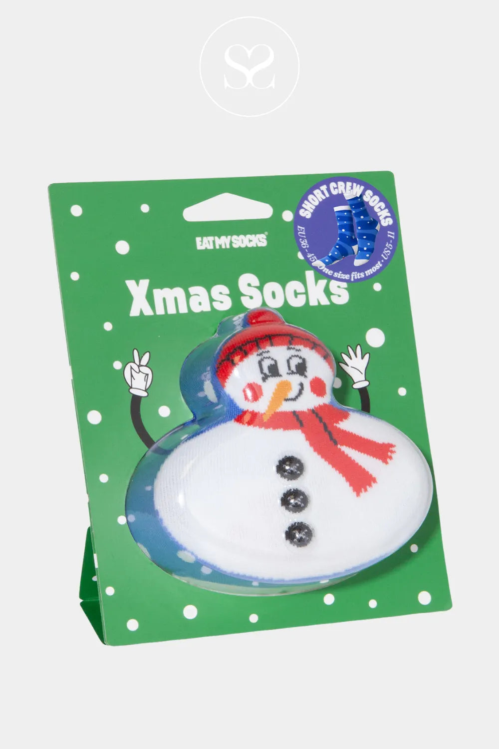 EAT MY SOCKS XMAS SNOWMAN SOCKS