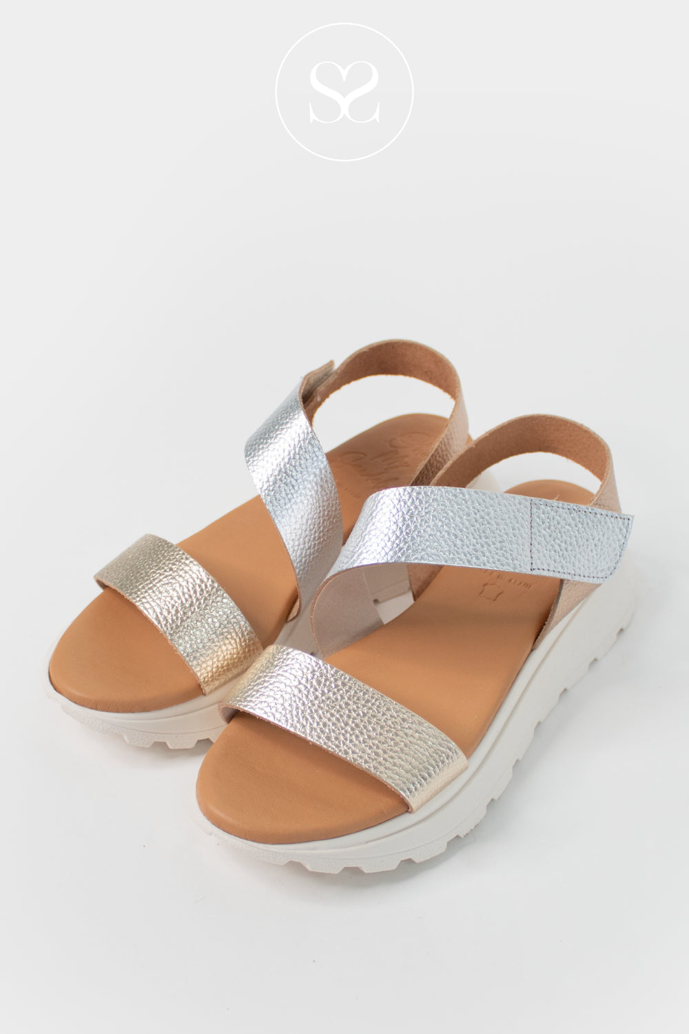 Oh My Sandals Metallic Walking Sandals 5951