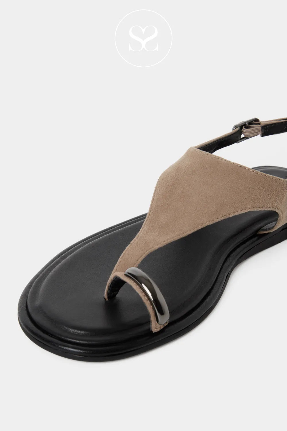 Tamaris Taupe Flat Sandals - 1-28142-46 Neutral colour tone that complements any outfit with ease