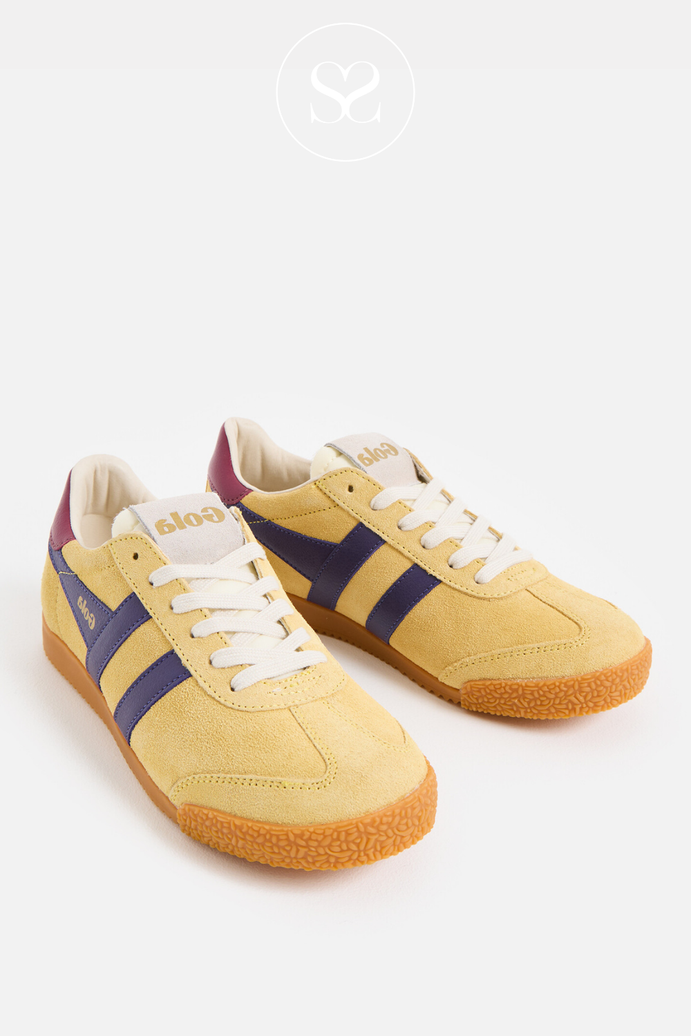 Gola Elan women's trainers in yellow and navy