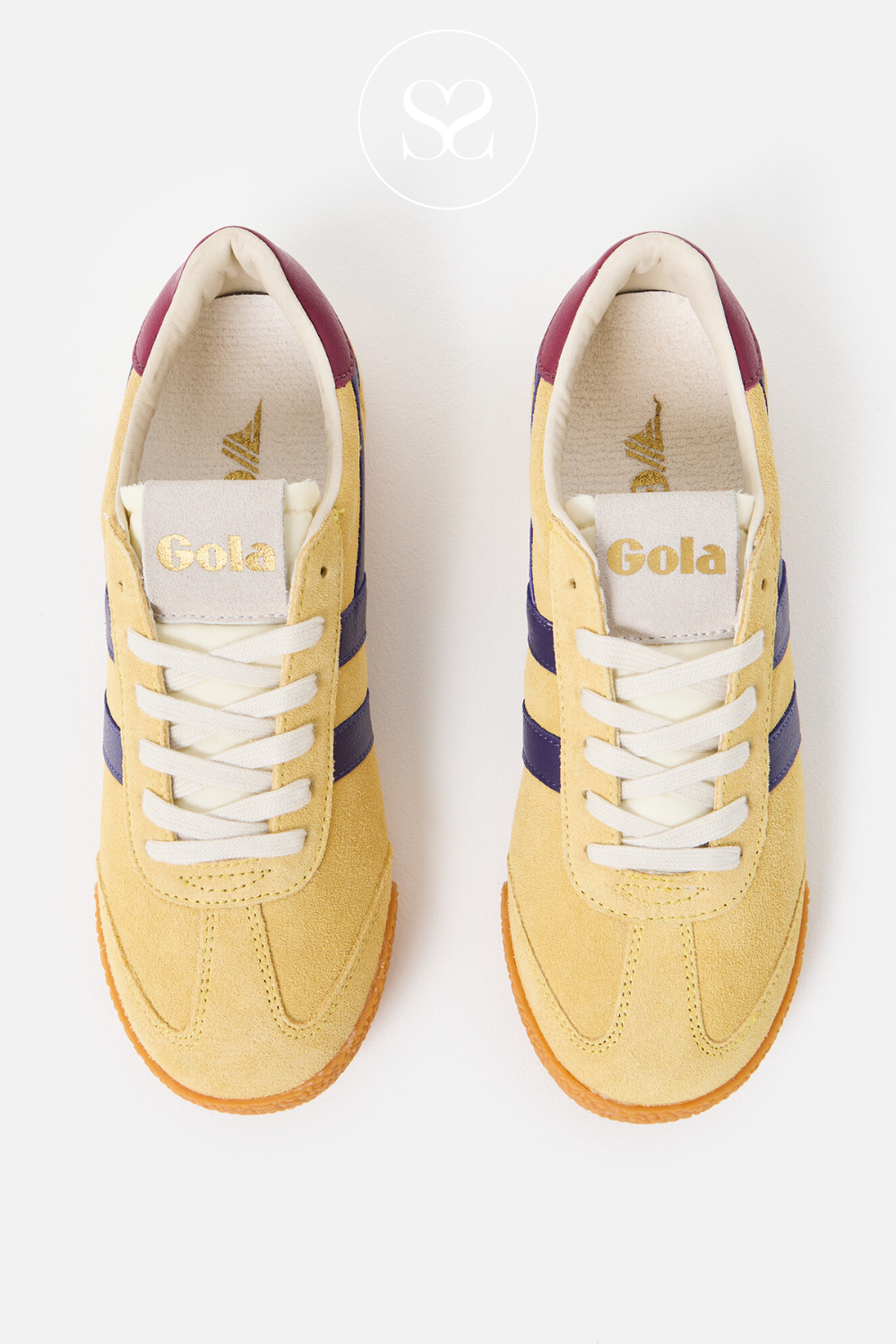 Comfortable yellow suede trainers from Gola in Ireland