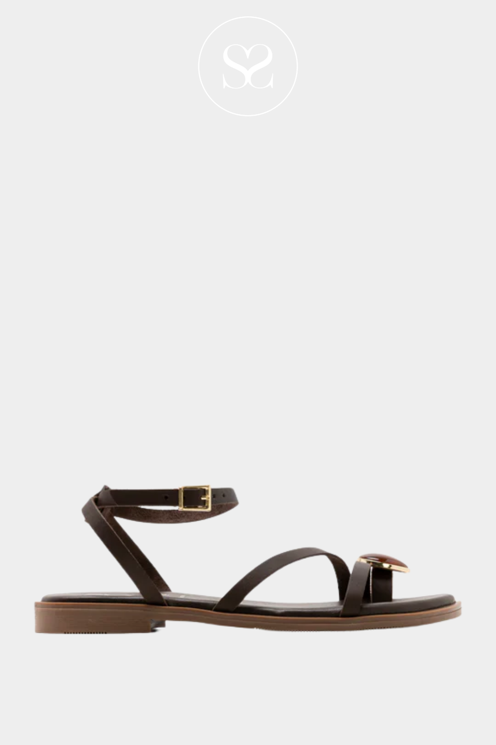 Oh My Sandals Brown Flat Sandals 5855 Ireland