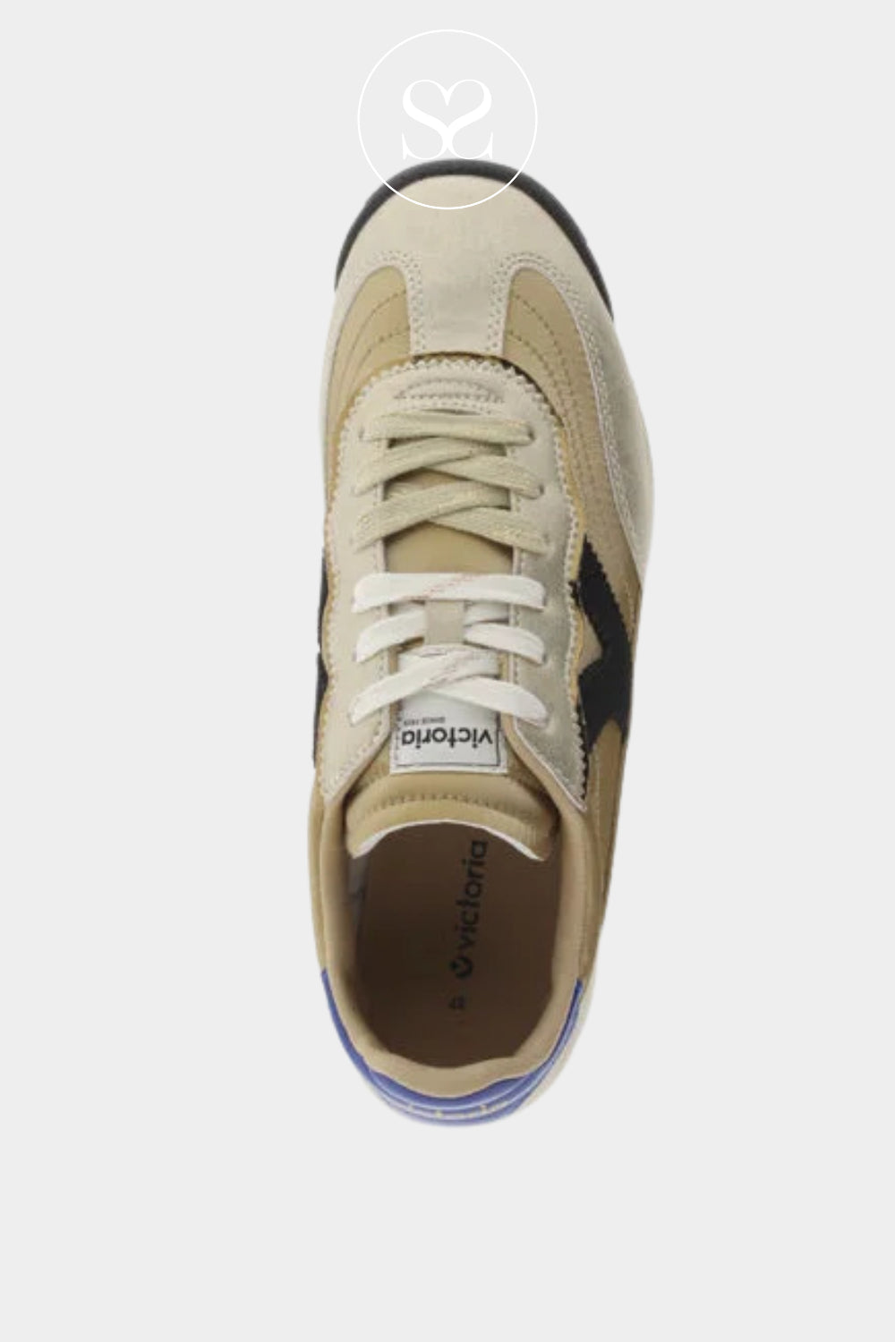 VICTORIA METALLIC GOLD SPORTY RETRO WALKING TRAINERS 1158102