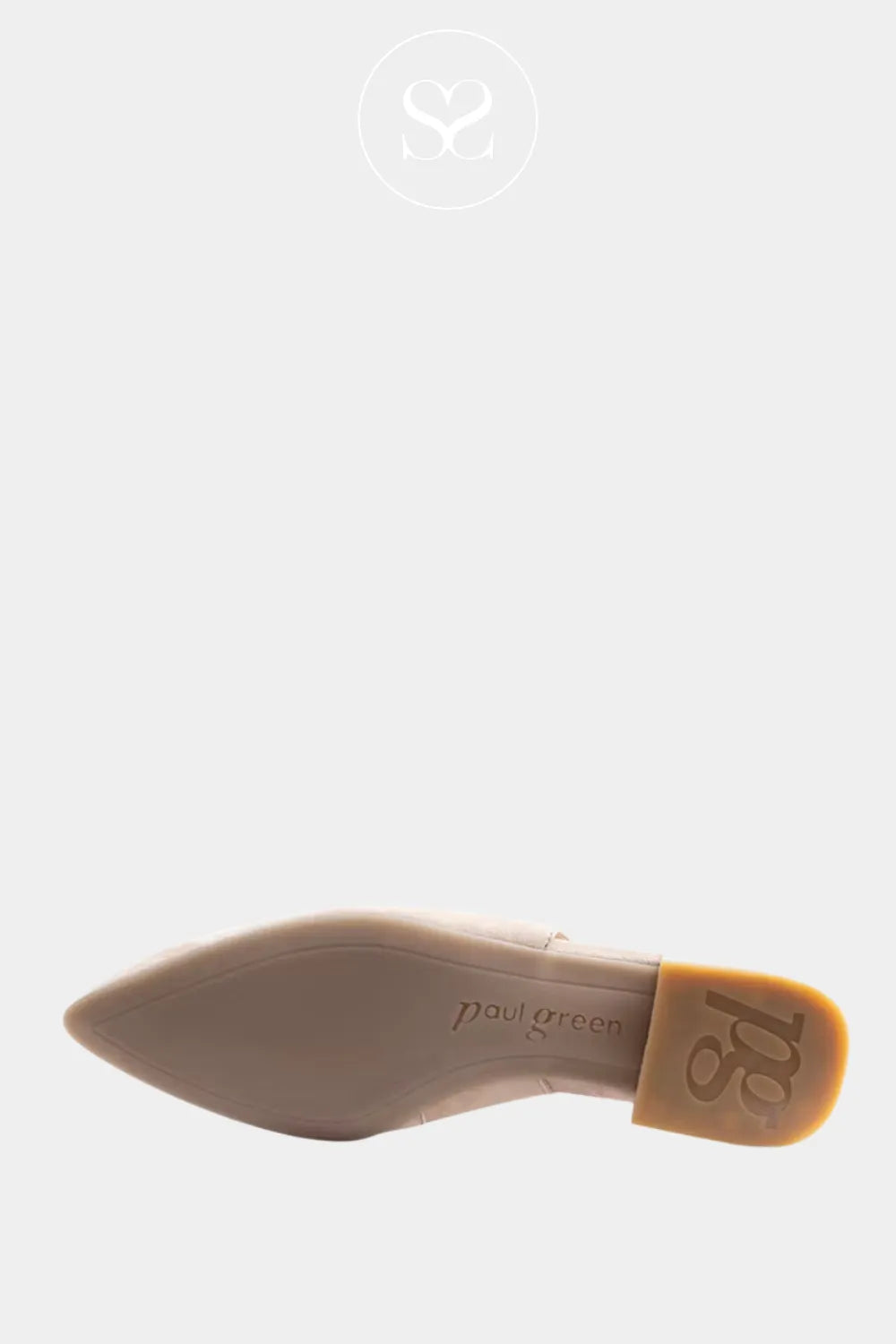 Paul Green Beige Low Block Heel Slingback Shoes 6090