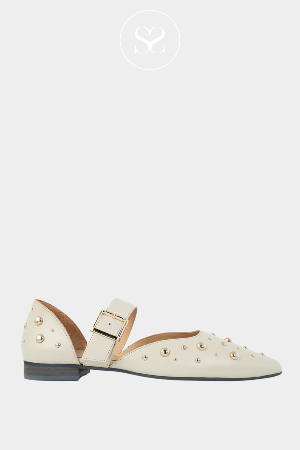Babouche Off White Mary-Jane Flats - G-Ally-1