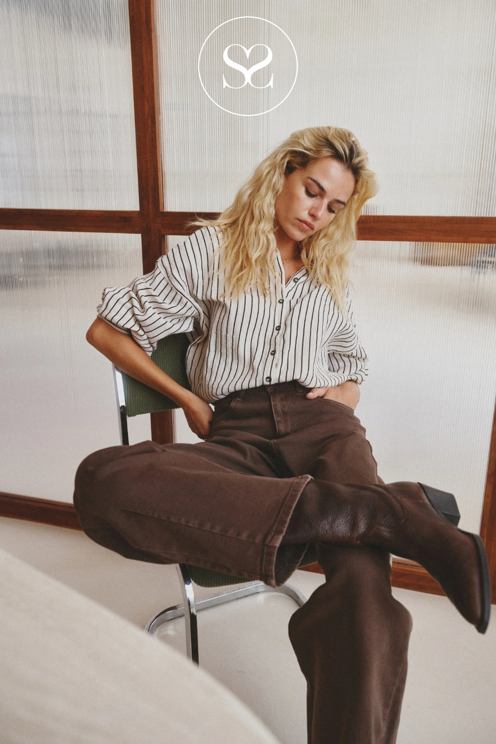 Brown Full Length Jeans — Lorena