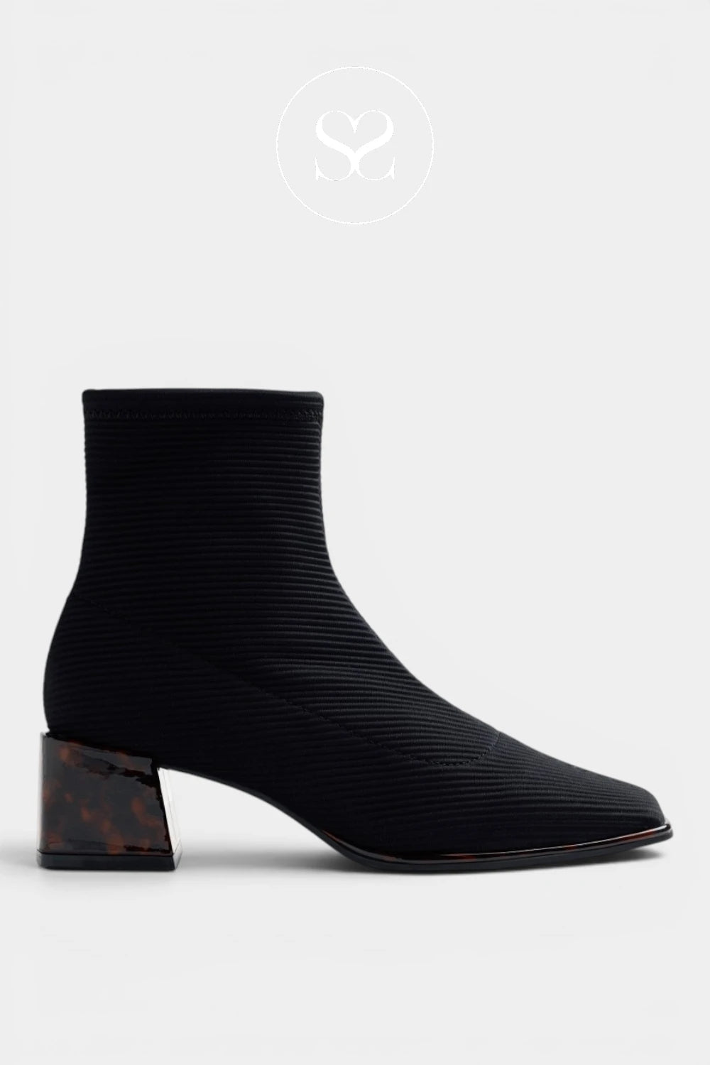 GIOSEPPO BLACK SQUARE TOE BOOTS - 80115