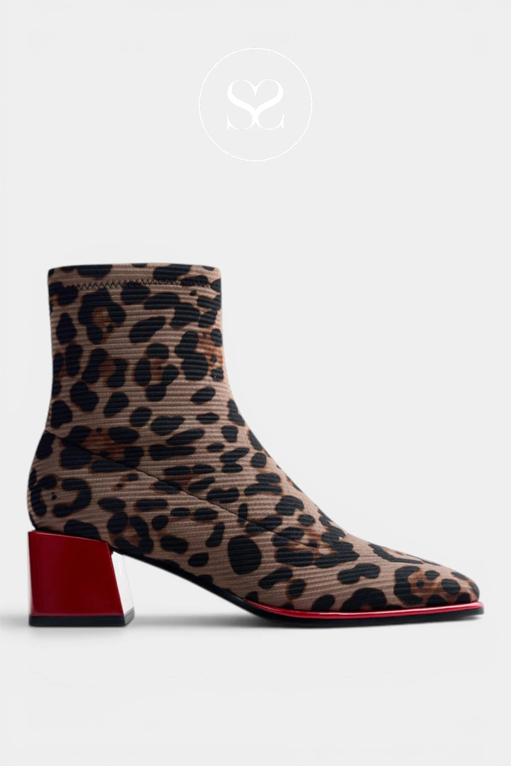Gioseppo Leopard Print Square Toe Ankle Boots - 80683 for Women _ Ireland