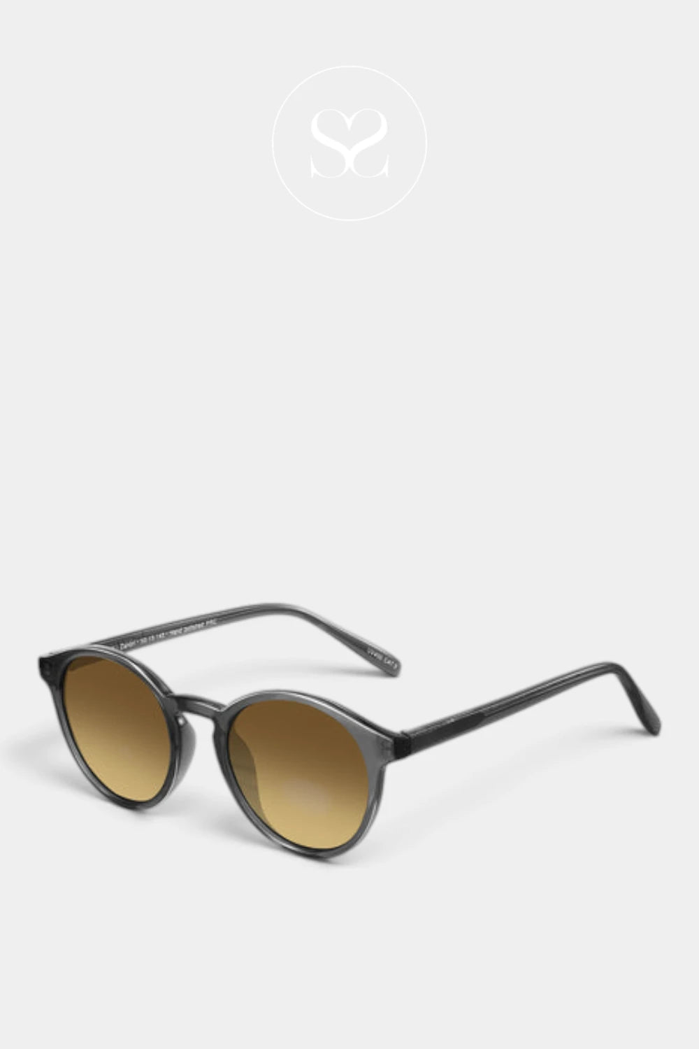 Eco Shades Grey Rounded Sunglasses - Zanon - Ireland