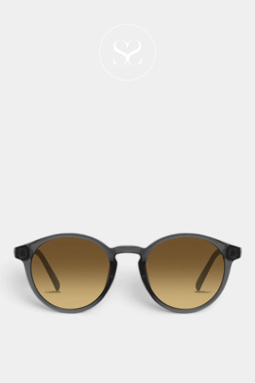 Eco Shades Grey Rounded Sunglasses - Zanon - Ireland