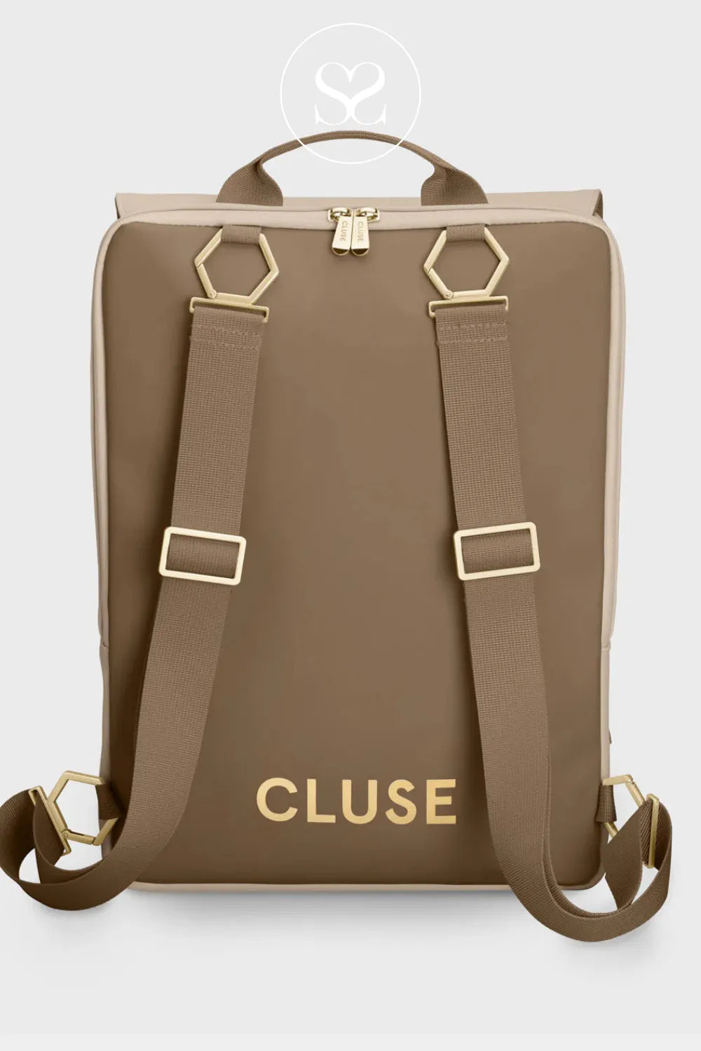 CLUSE BEIGE/BROWN REVERSIBLE BACKPACK CX03509