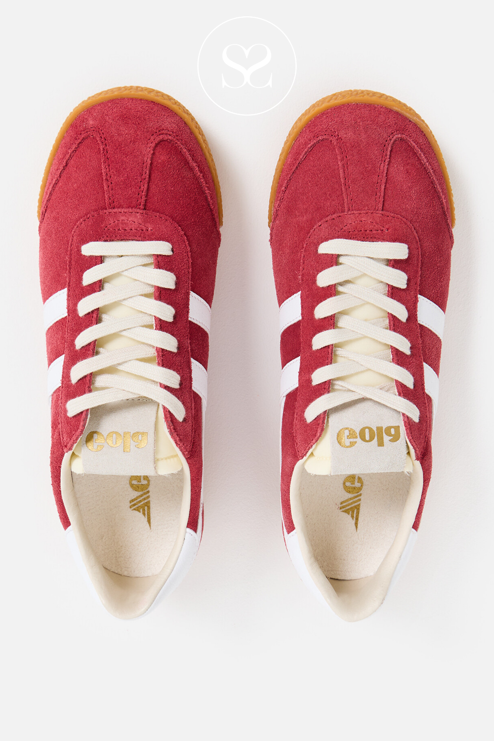 Buy Red suede ladies trainers online Ireland - Gola