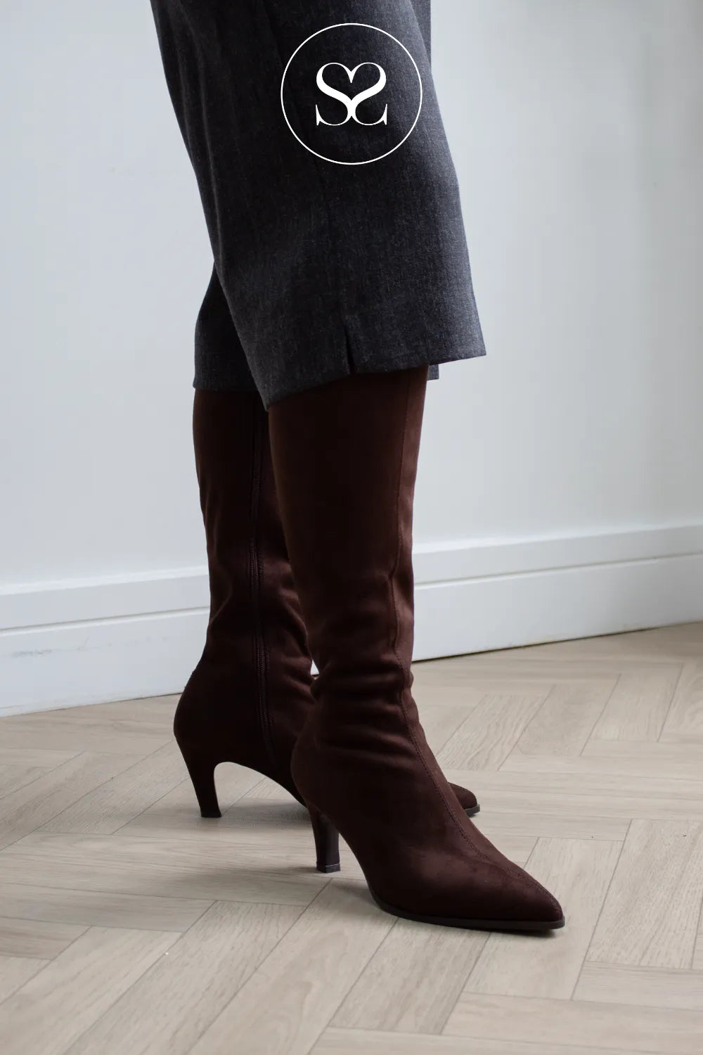 Lodi Brown Suede Knee High Boots - Osiris