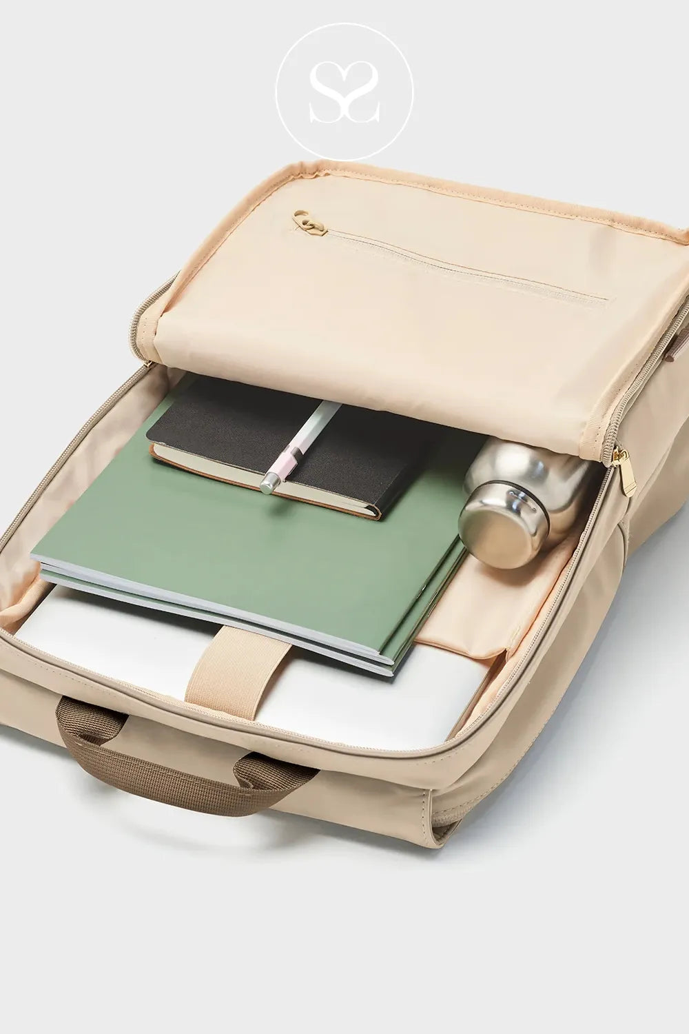 CLUSE BEIGE/BROWN REVERSIBLE BACKPACK CX03509