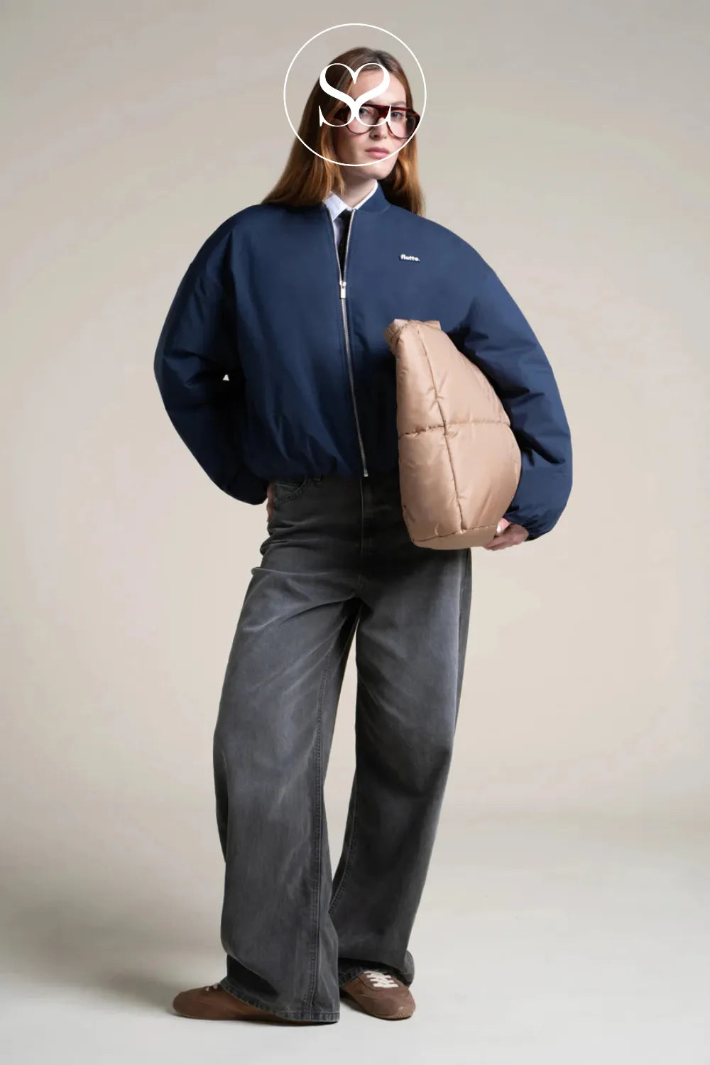 FLOTTE NAVY WATERPROOF BOMBER JACKET ALESIA