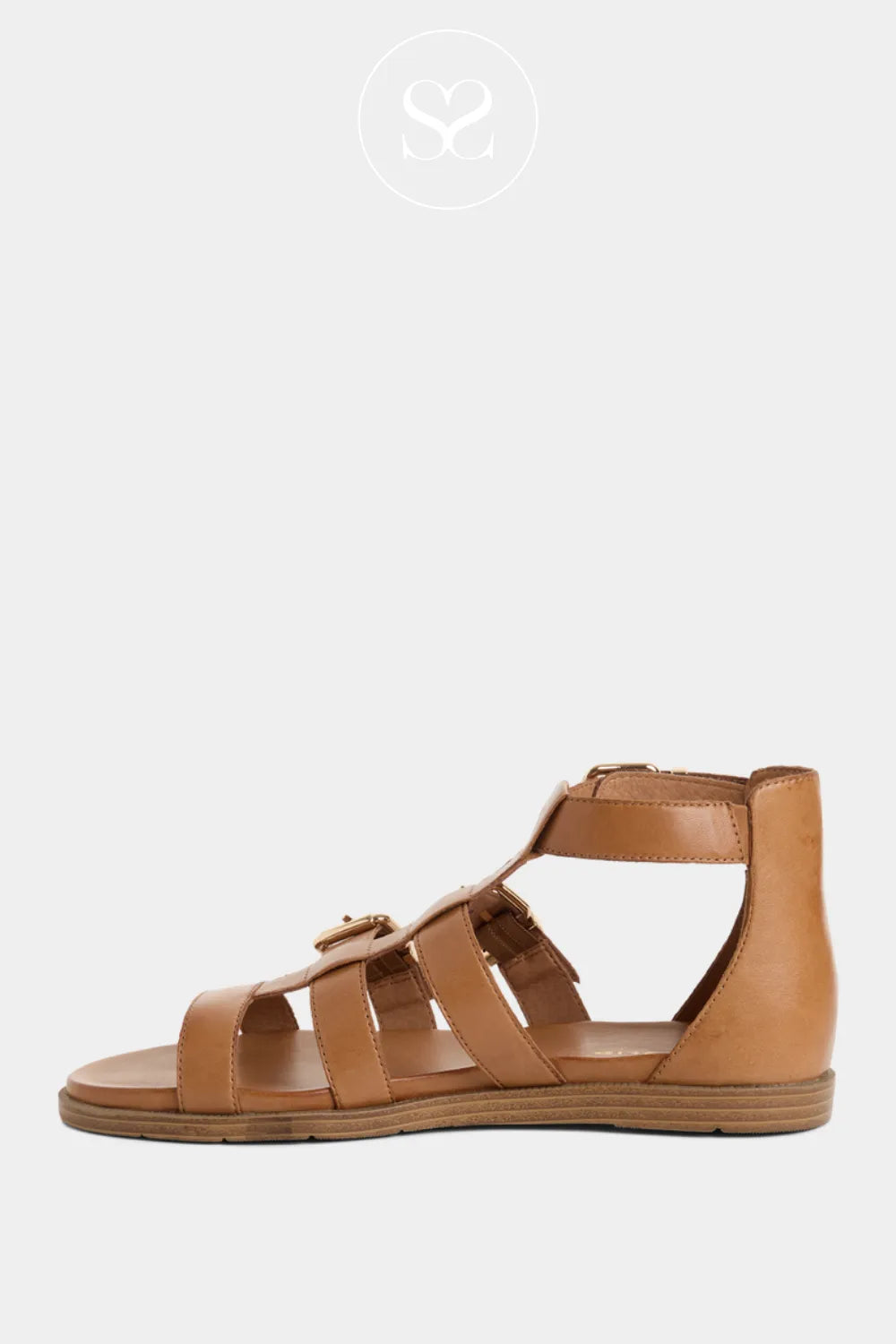 Tamaris Tan Flat Gladiator Sandals 1-28125-46