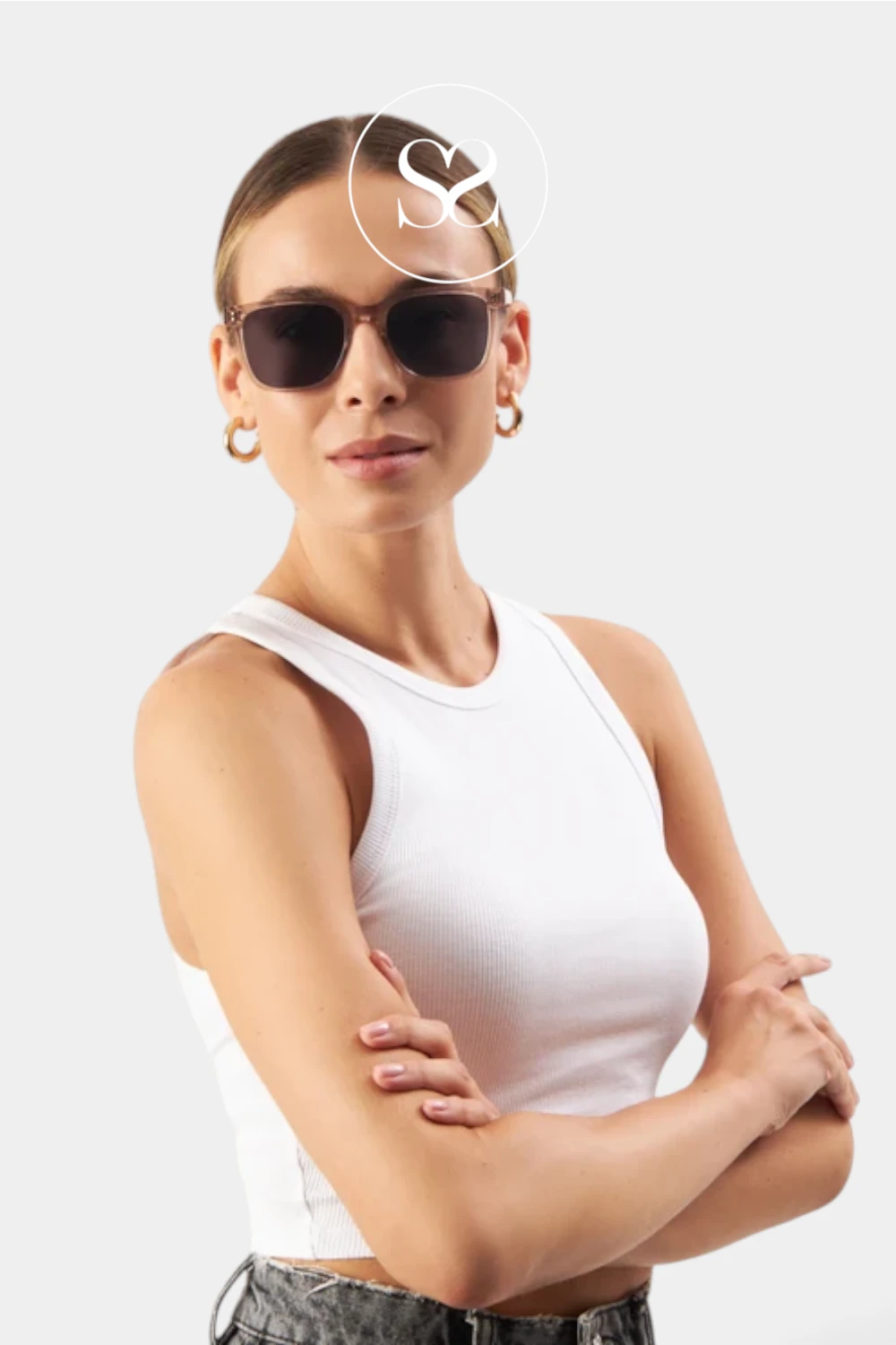 Eco Shades Champagne Square Sunglasses - Rubino - Ireland