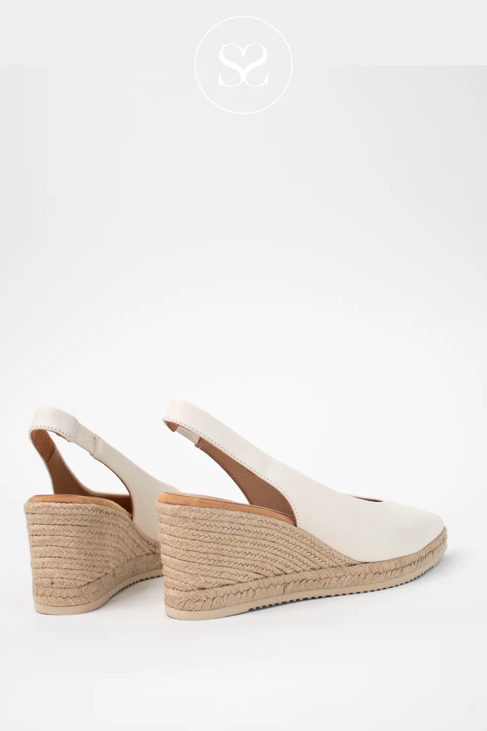 Unisa Off White Slingback Wedge Espadrilles -Decia pull on style wedges with cushioned insole for all day comfort