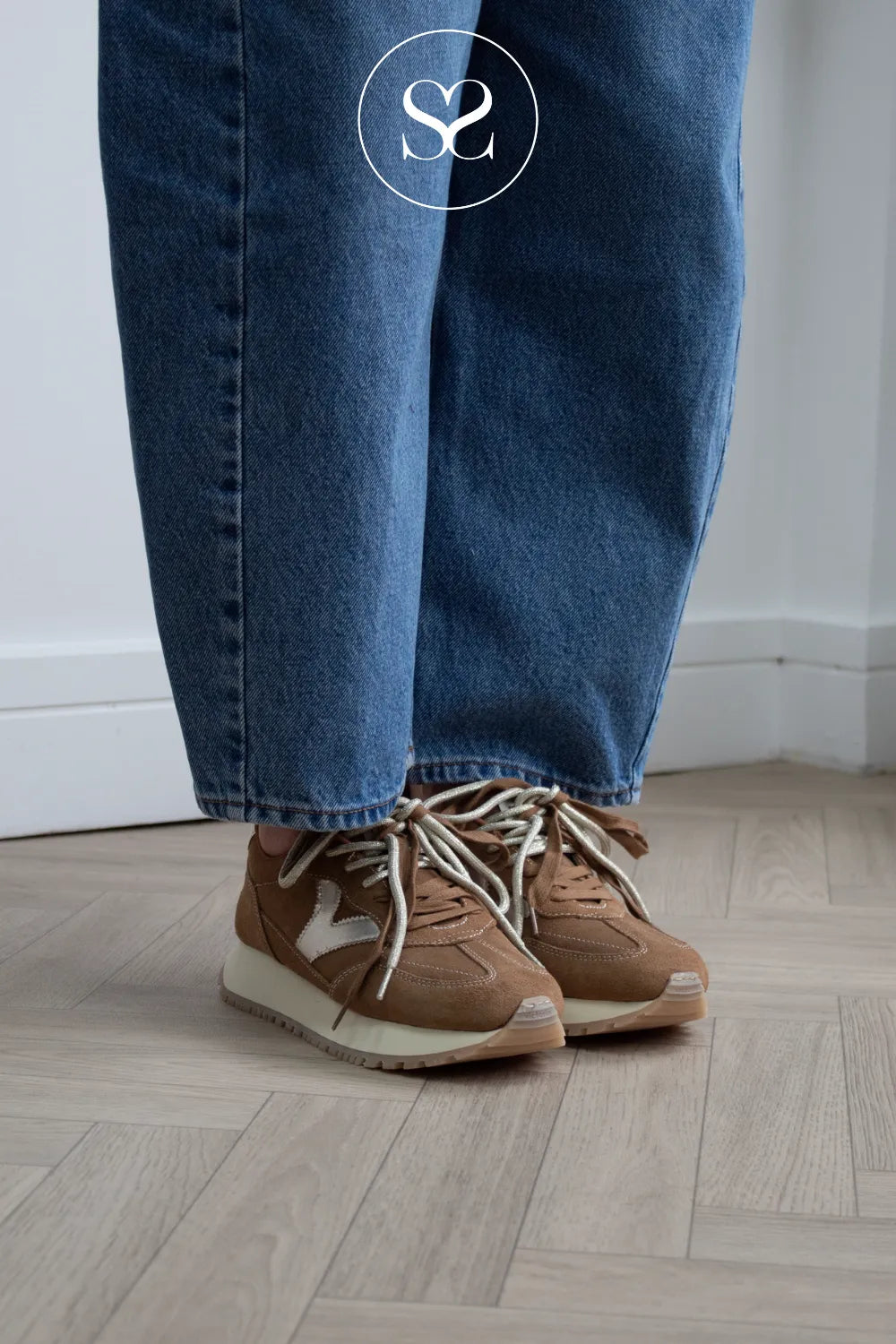 Victoria Tan Suede Sporty Trainers - 1157118