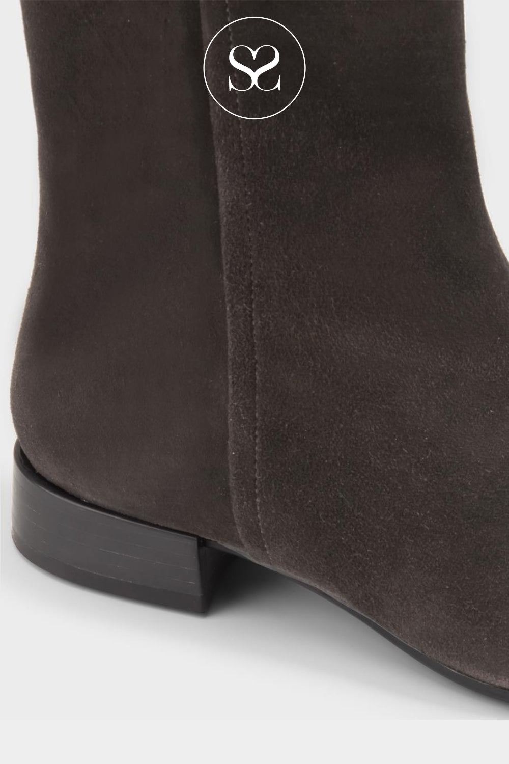 Vagabond Dark Brown Suede Block Heel Ankle Boots- Mona 5955-040