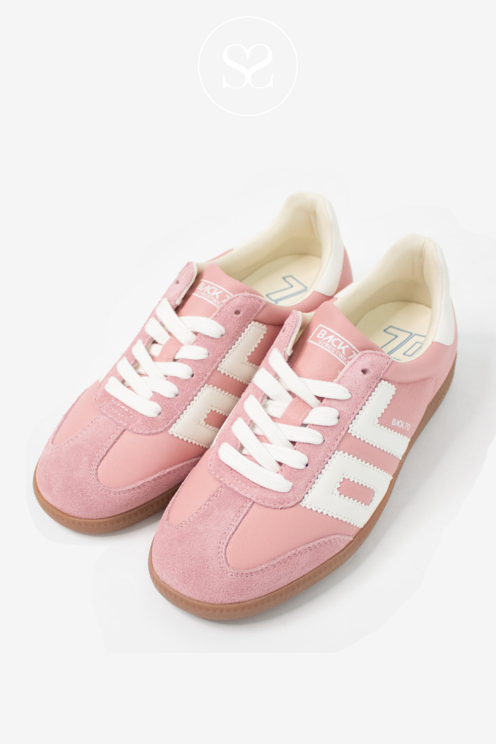 BACK70 PINK RETRO TRAINERS FOR WOMEN - CLOUD