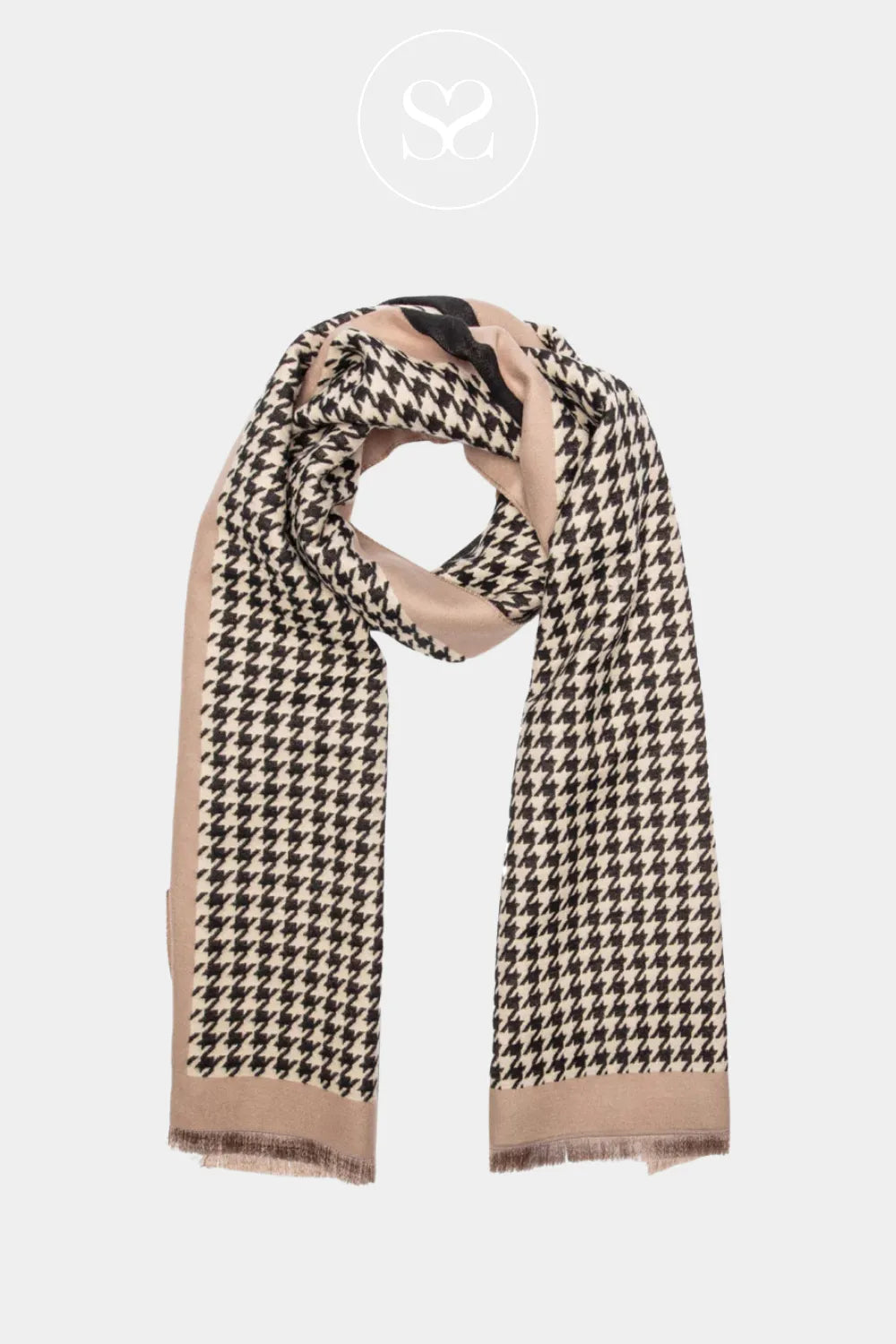 ELIE BEAUMONT WINTER SCARF - DOGTOOTH CHECK GIFTING