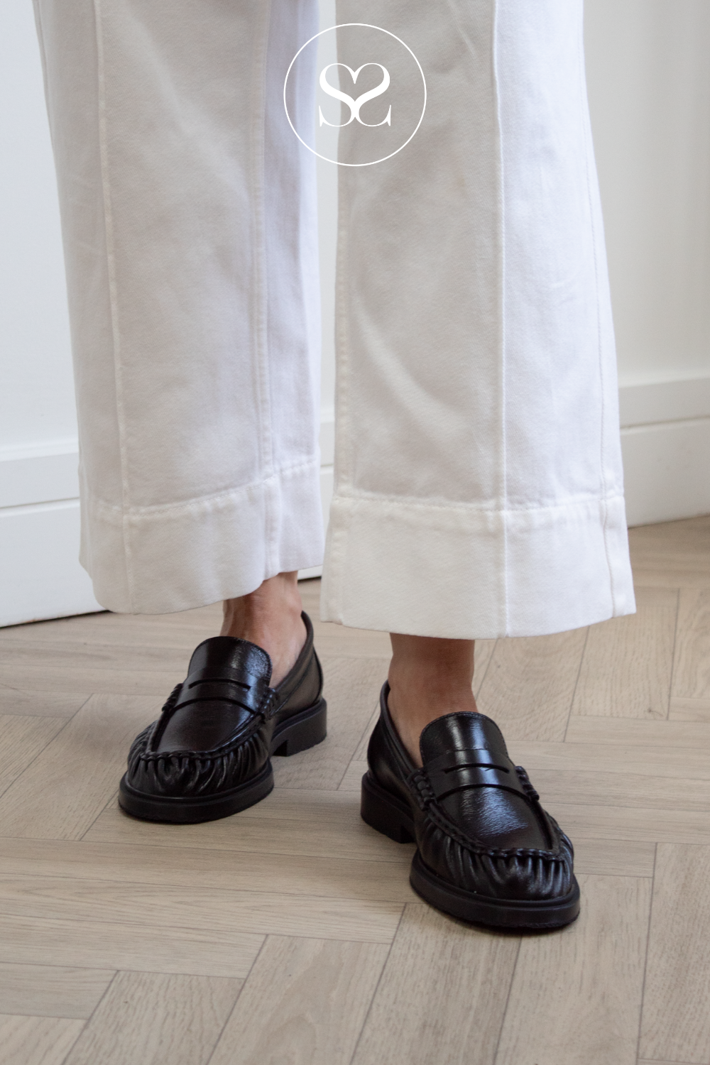 Wonders Black Moccasin Loafers - B-9170