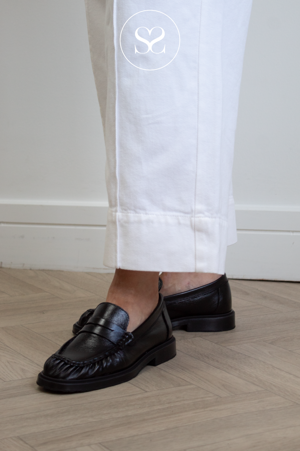Wonders Black Moccasin Loafers - B-9170
