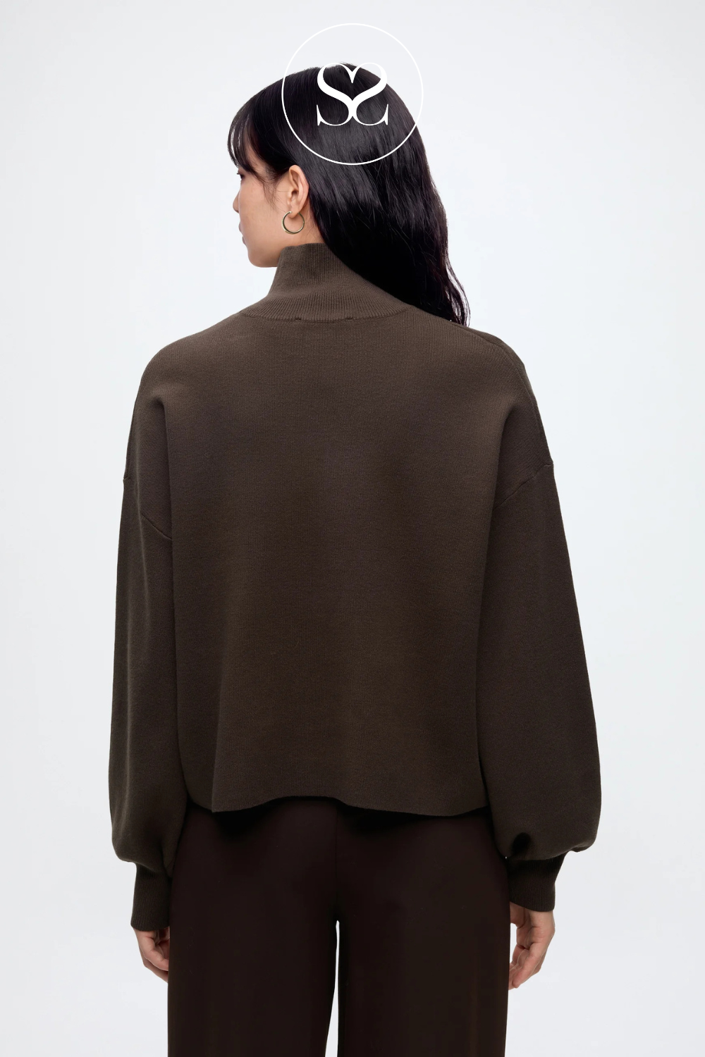Brown Turtleneck Jumper - Mercy East