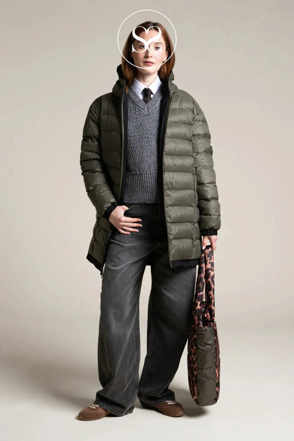 FLOTTE BLACK/KHAKI WATERPOOF LONG REVERSIBLE COAT VARENNES