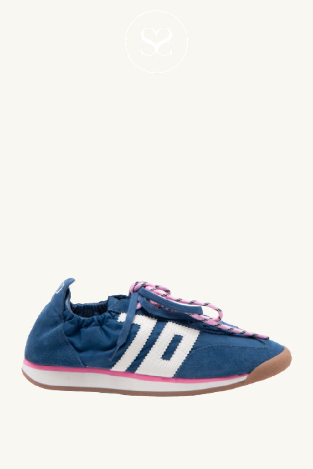 BACK70 Navy Slim Retro Trainers - Rocket Ireland