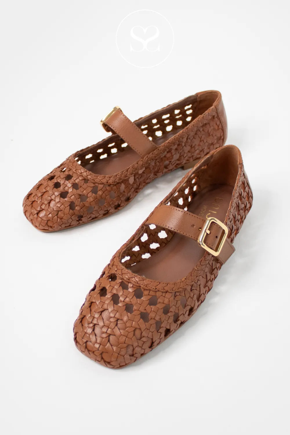 Unisa Tan Braided Leather Mary Jane Pumps-Balza lightweight beatheable shoes perfect for spring summer season